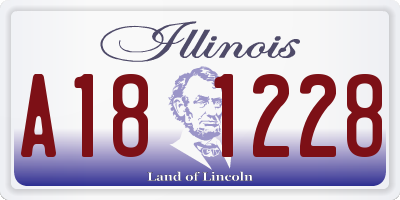 IL license plate A181228