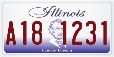 IL license plate A181231