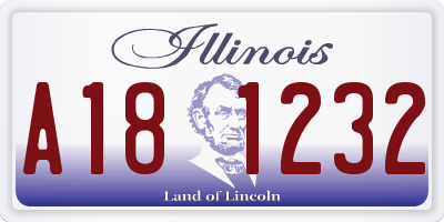 IL license plate A181232