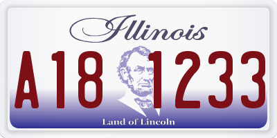IL license plate A181233