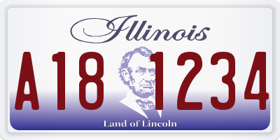 IL license plate A181234