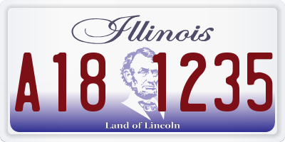 IL license plate A181235