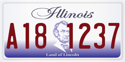 IL license plate A181237