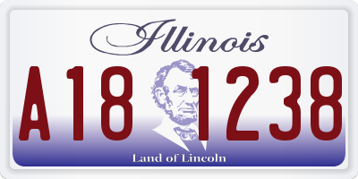 IL license plate A181238
