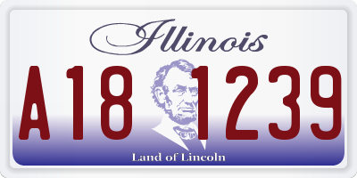 IL license plate A181239