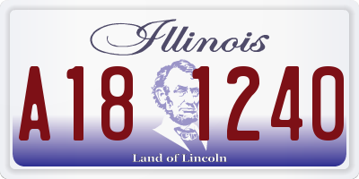IL license plate A181240
