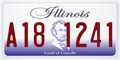 IL license plate A181241
