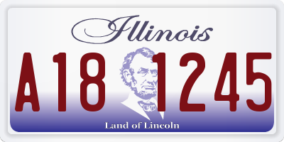 IL license plate A181245