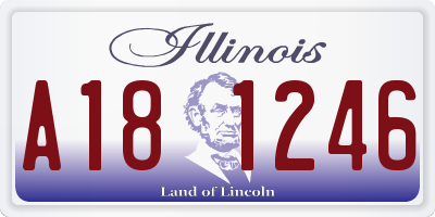 IL license plate A181246