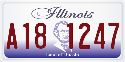 IL license plate A181247