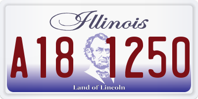 IL license plate A181250