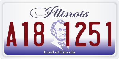 IL license plate A181251