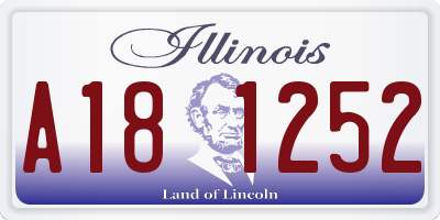 IL license plate A181252