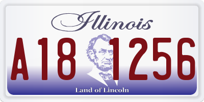 IL license plate A181256