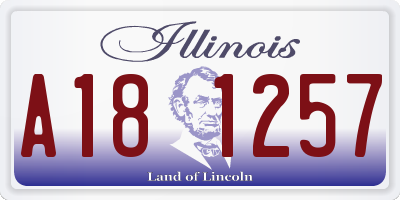 IL license plate A181257