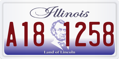 IL license plate A181258