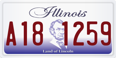 IL license plate A181259