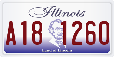IL license plate A181260