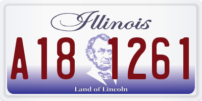 IL license plate A181261
