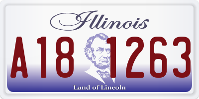 IL license plate A181263