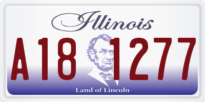 IL license plate A181277