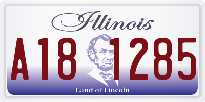 IL license plate A181285