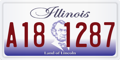 IL license plate A181287