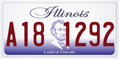 IL license plate A181292