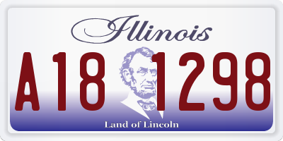 IL license plate A181298
