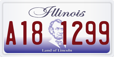 IL license plate A181299