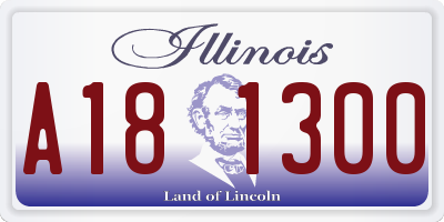 IL license plate A181300