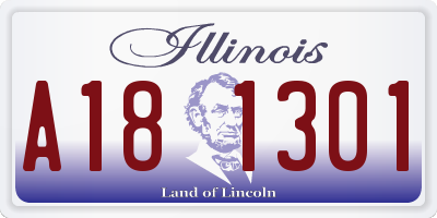 IL license plate A181301