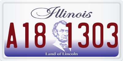 IL license plate A181303