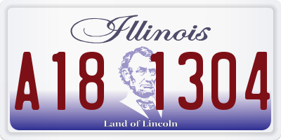 IL license plate A181304