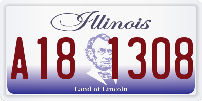 IL license plate A181308