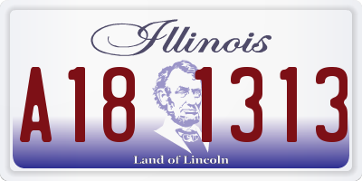 IL license plate A181313