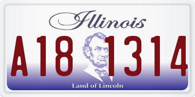 IL license plate A181314