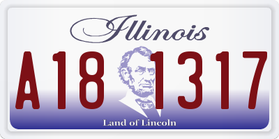 IL license plate A181317