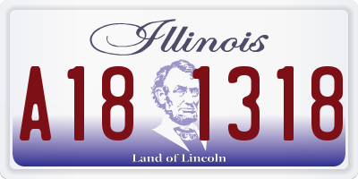 IL license plate A181318