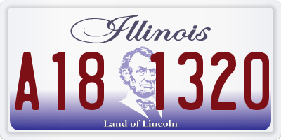IL license plate A181320