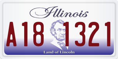 IL license plate A181321