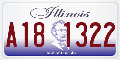 IL license plate A181322
