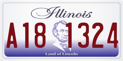 IL license plate A181324