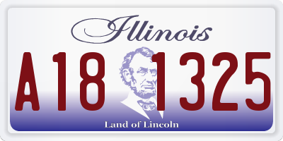 IL license plate A181325