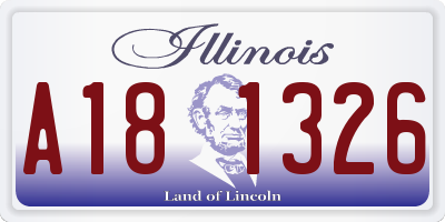 IL license plate A181326
