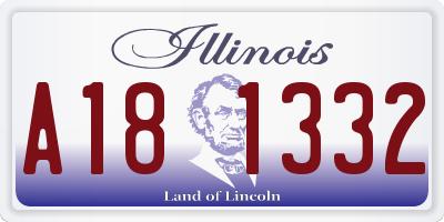 IL license plate A181332
