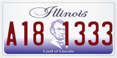 IL license plate A181333
