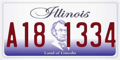 IL license plate A181334