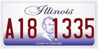 IL license plate A181335