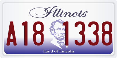 IL license plate A181338